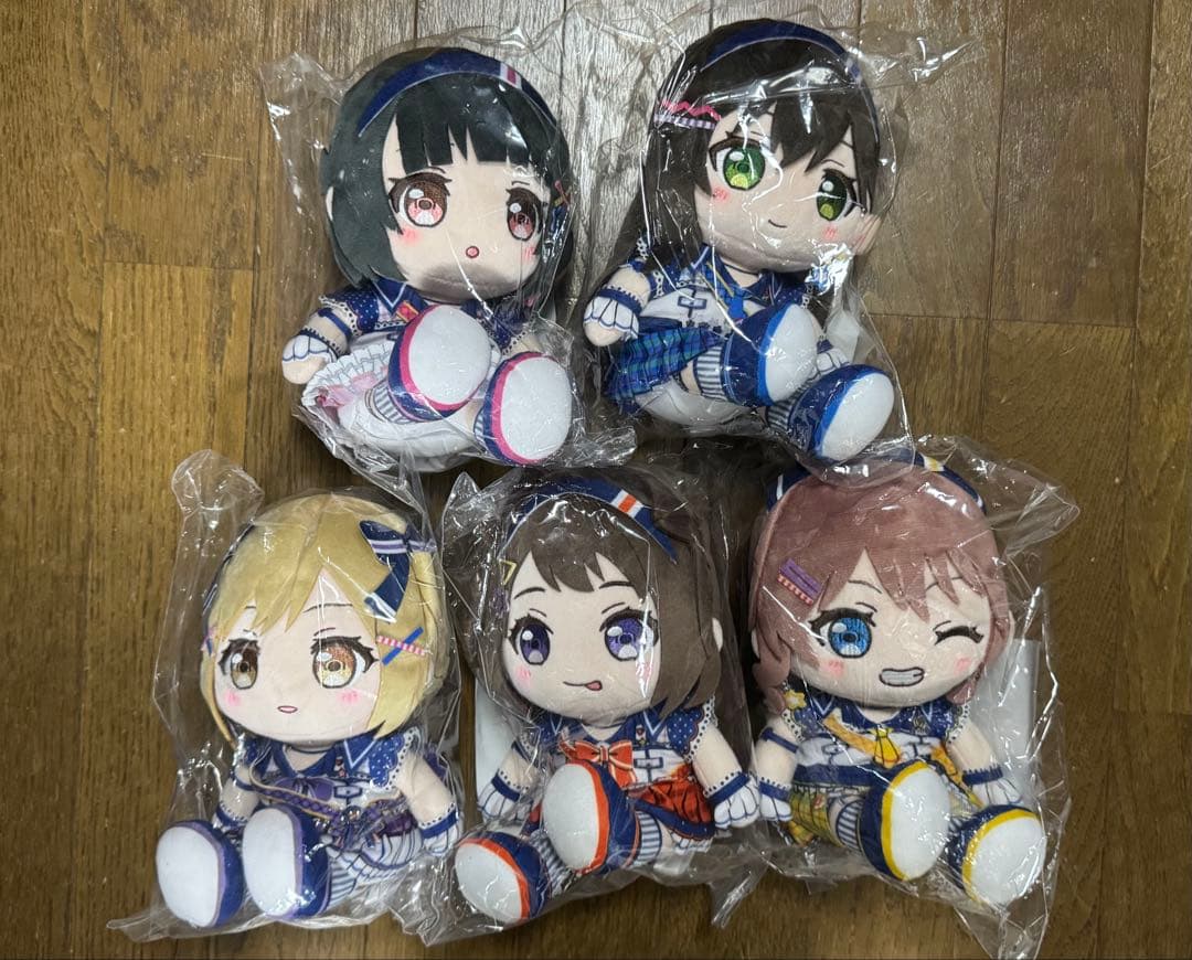 グッスマ バンドリ Poppin'Party ぬいぐるみ 5種 コンプセット｜