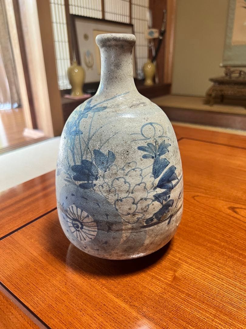 出雲楽山焼 骨董品 アンティーク 瓶 壺