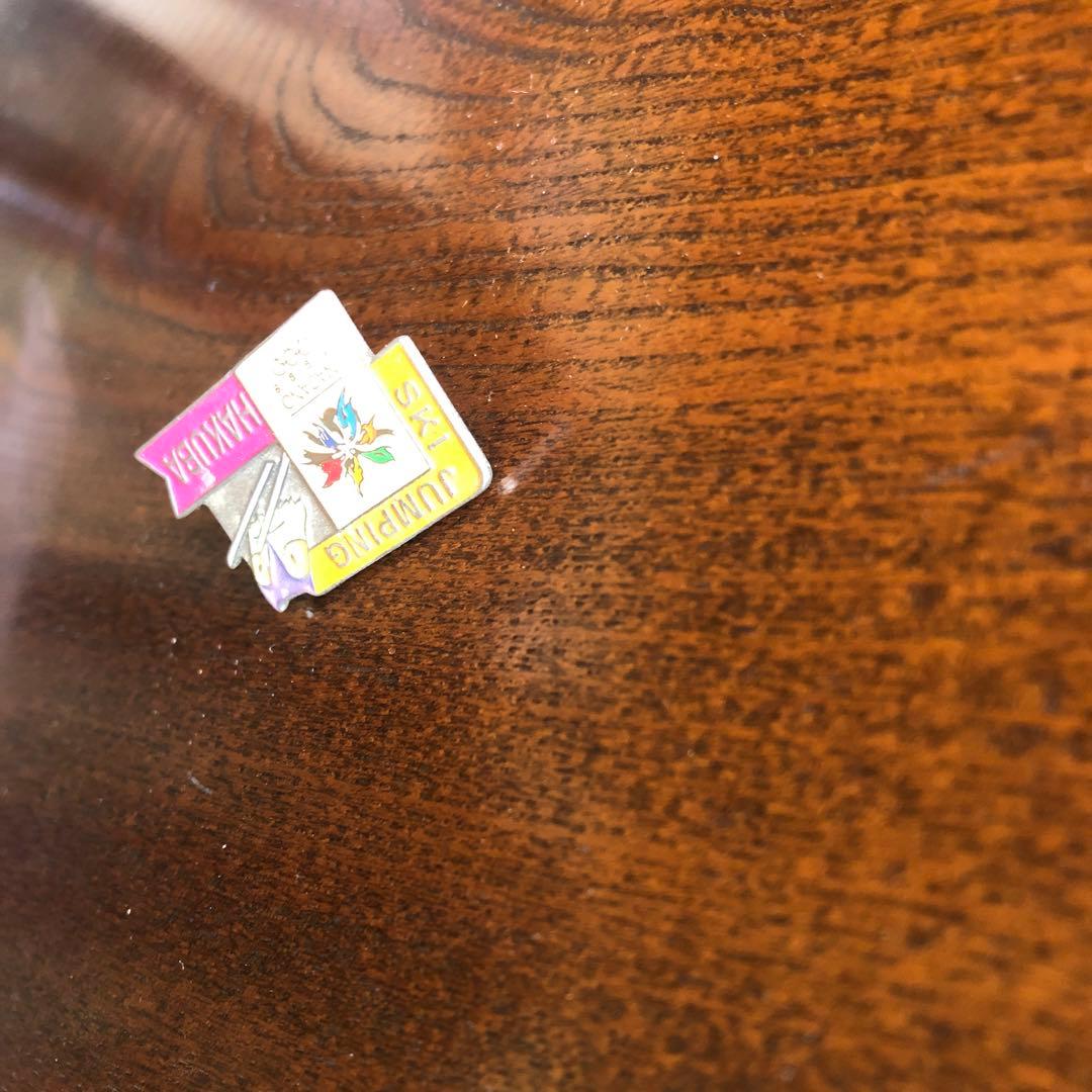 当時モノ 長野オリンピック 記念バッジ NAGANO スキージャンプ ピン裏