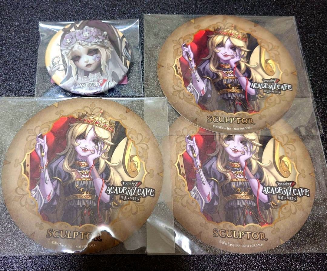 第五人格 identityⅤ ガラテア 彫刻師 缶バッジ コースターセット 第五