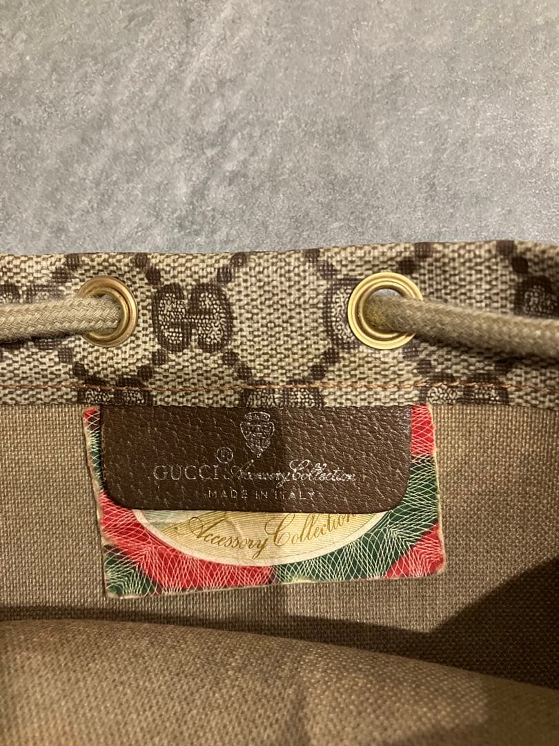 オールド　ヴィンテージ　GUCCI グッチ　巾着　ポーチ　ハンドバッグ