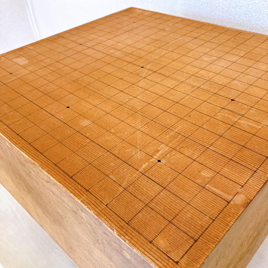 高級 囲碁版 セット 天柾 本榧 へそあり 白蛤石 那智黒石 希少 レトロ