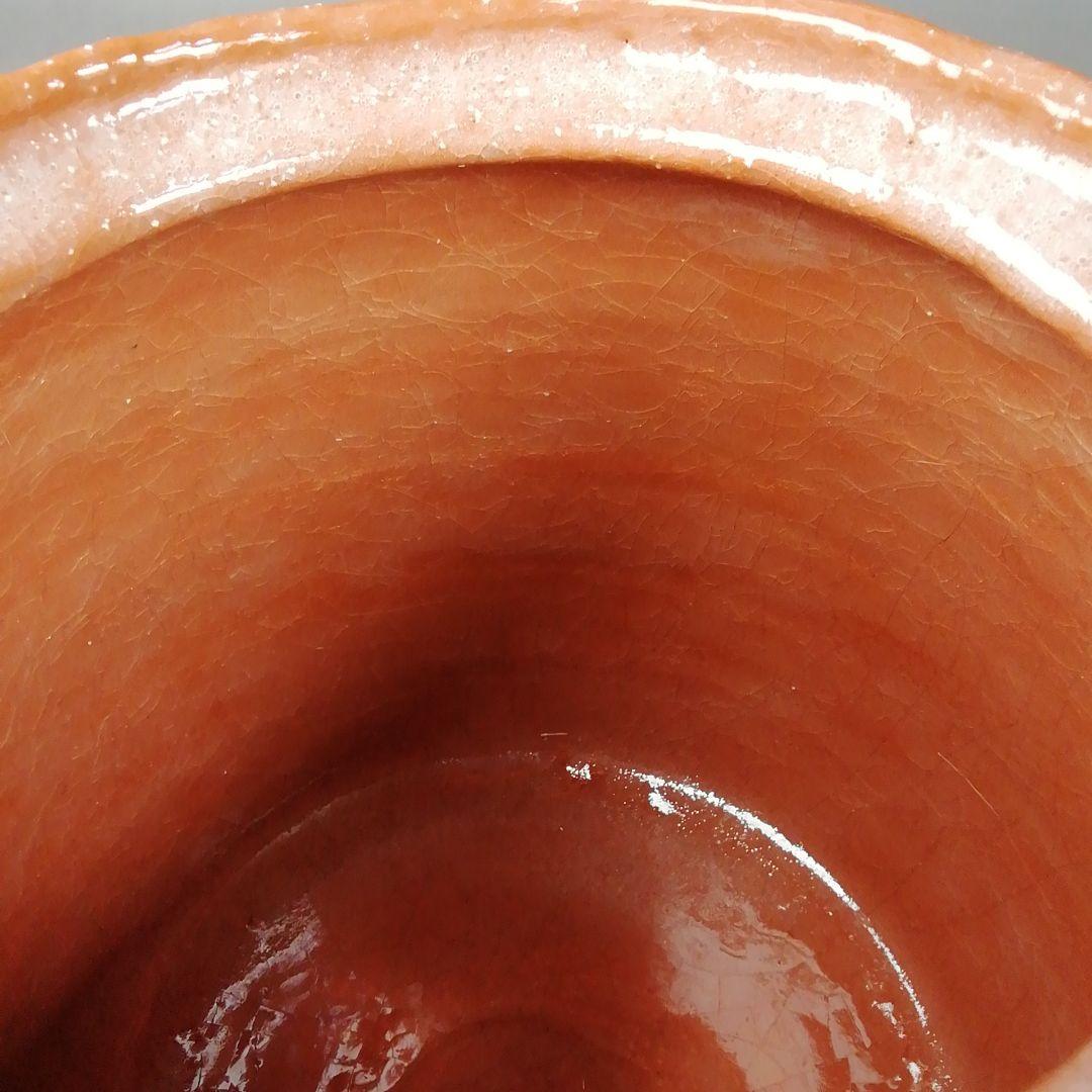 T994 水指 『赤楽 水指』『楽入 造』 共箱 茶道具