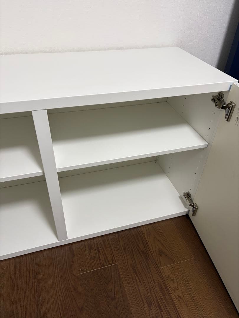 引取り値引き】IKEA ベストー ホワイト， 120x40x38 脚10cm BESTÅ