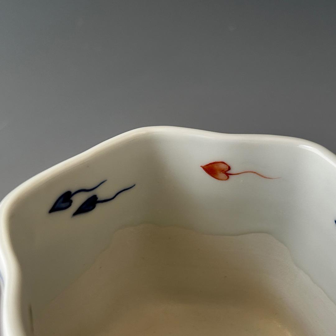 茶道具　万暦　魚紋　火入　林淡幽　共箱　京焼　清水焼　煙草盆　稽古　茶事　茶会