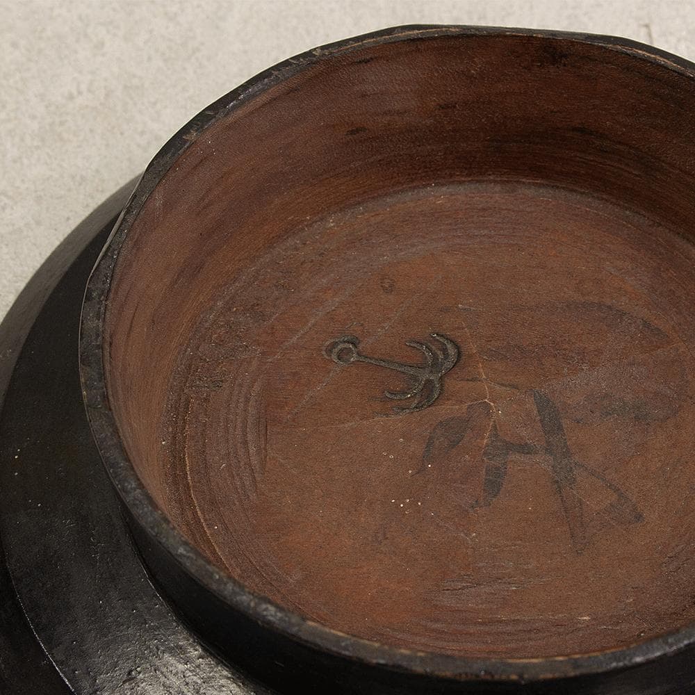 時代 根来塗 盆 皿 3点 民芸（李朝 根来 伊万里）