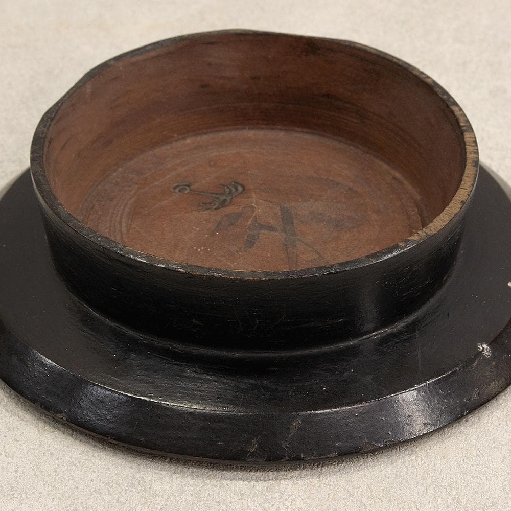 時代 根来塗 盆 皿 3点 民芸（李朝 根来 伊万里）