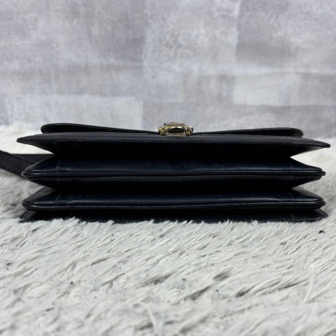 美品 セリーヌ キャンバス ショルダーバッグ Cマカダム ジャッキー ネイビー