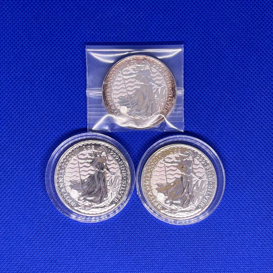 2021年製ブリタニア 1oz 銀貨 エリザベス女王 3枚セット - メルカリ