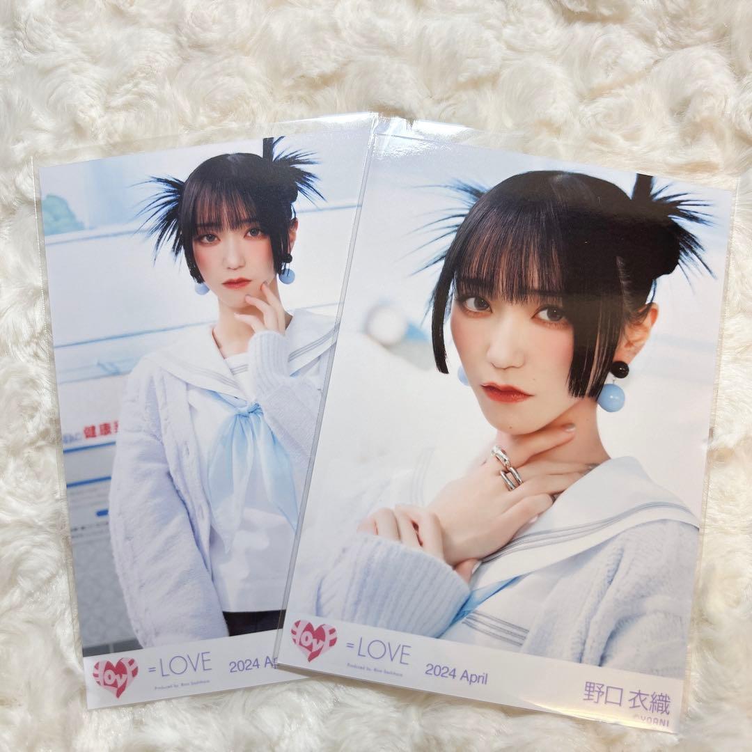 LOVE イコラブ 野口衣織 直筆サイン 生写真 呪って呪って チュウ