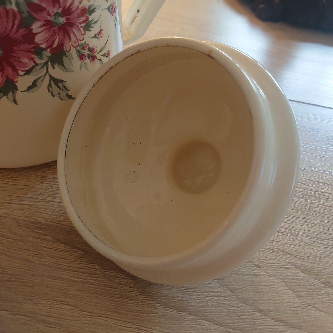 希少価値】フランス製 アンティーク ホーロー ポット 容器 T11634424