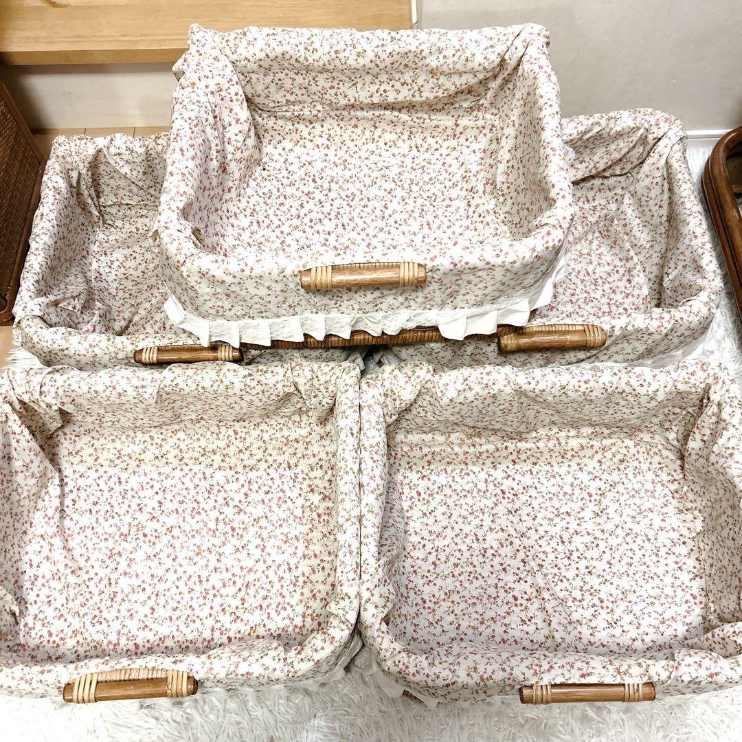 ラタンチェスト 5段 籐家具 ビンテージ キャビネット収納 ラタン