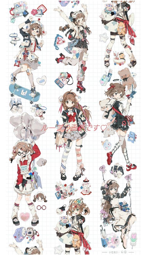 ✩のこり2✩J455＃乐园(贝壳光)new切り売り海外人物マステ女の子