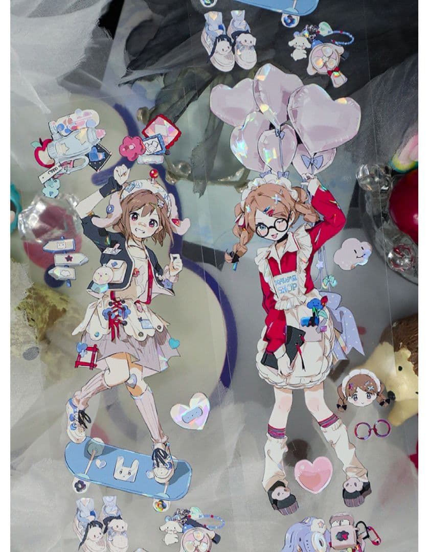 ✩のこり1✩J205＃那片星海(贝壳光)迷雾森林切り売り海外人物マステ女の子