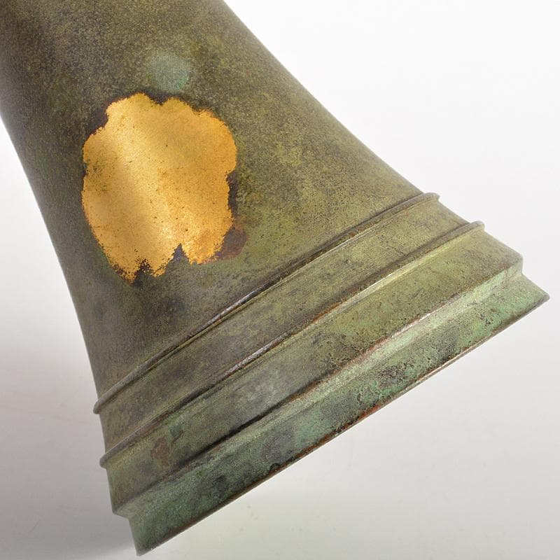 平安 秦蔵六造 塗金銅 立鼓式花瓶 共箱 D R7305 - メルカリ