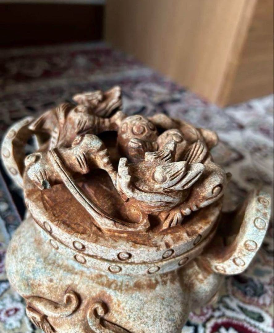 中国古美術・旧蔵の陶磁器、鎏金水仙の鉢・書道具・筆洗・案頭・置物