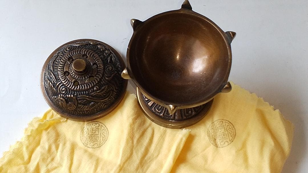 唐銅 七種蓋置 金谷浄雲 造 茶道具 茶器 蓋置 共箱 共布 美品 です