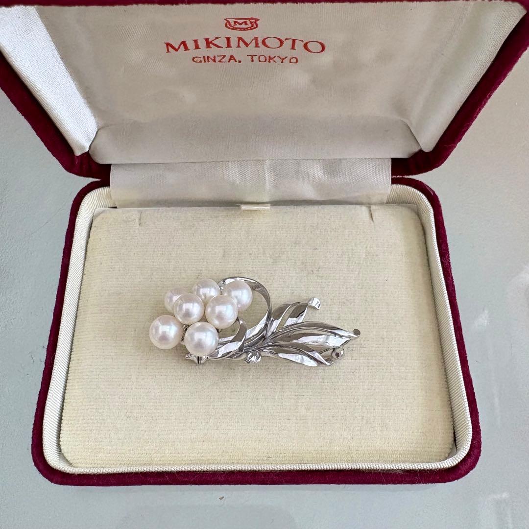 ま*ん様 希少✨MIKIMOTO ミキモト シルバー アコヤ真珠7球 ブーケ ブ