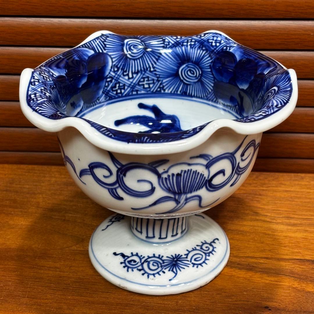 古伊万里 染め付け 金魚図 盃洗 - メルカリ