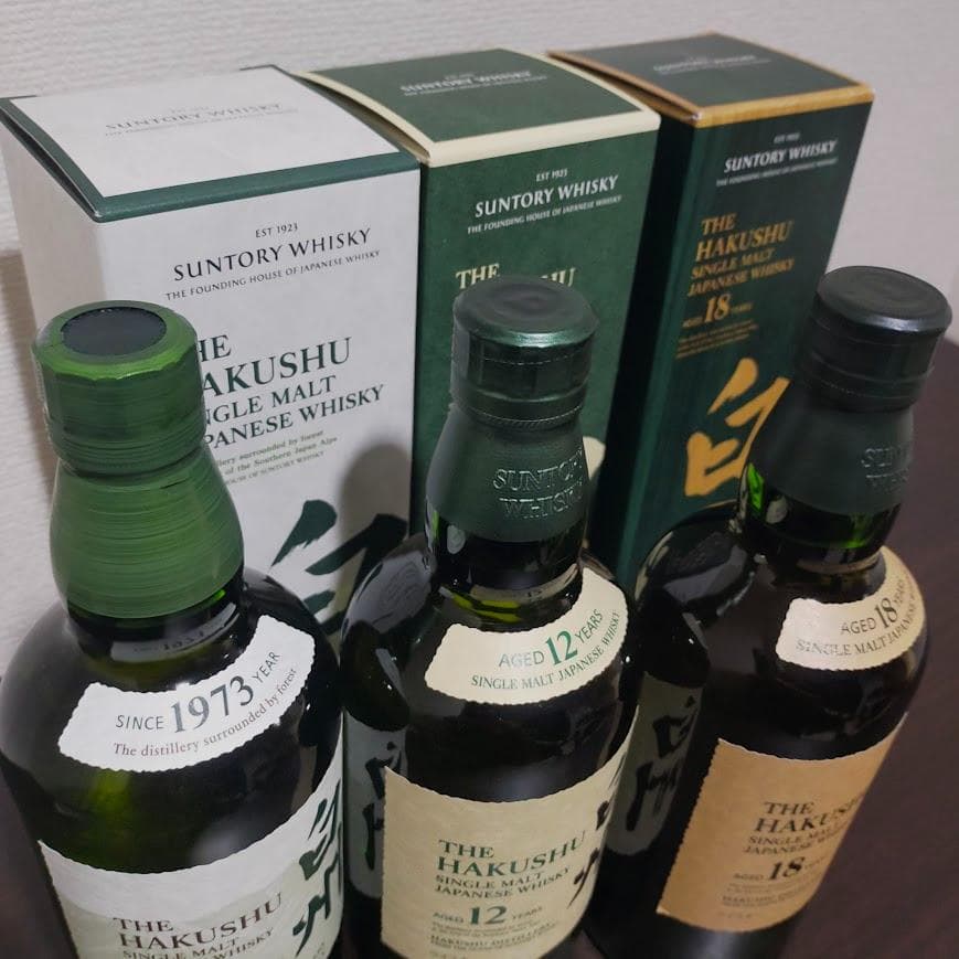 サントリー白州18年・12年・100周年・ シングルモルトウイスキー 3本