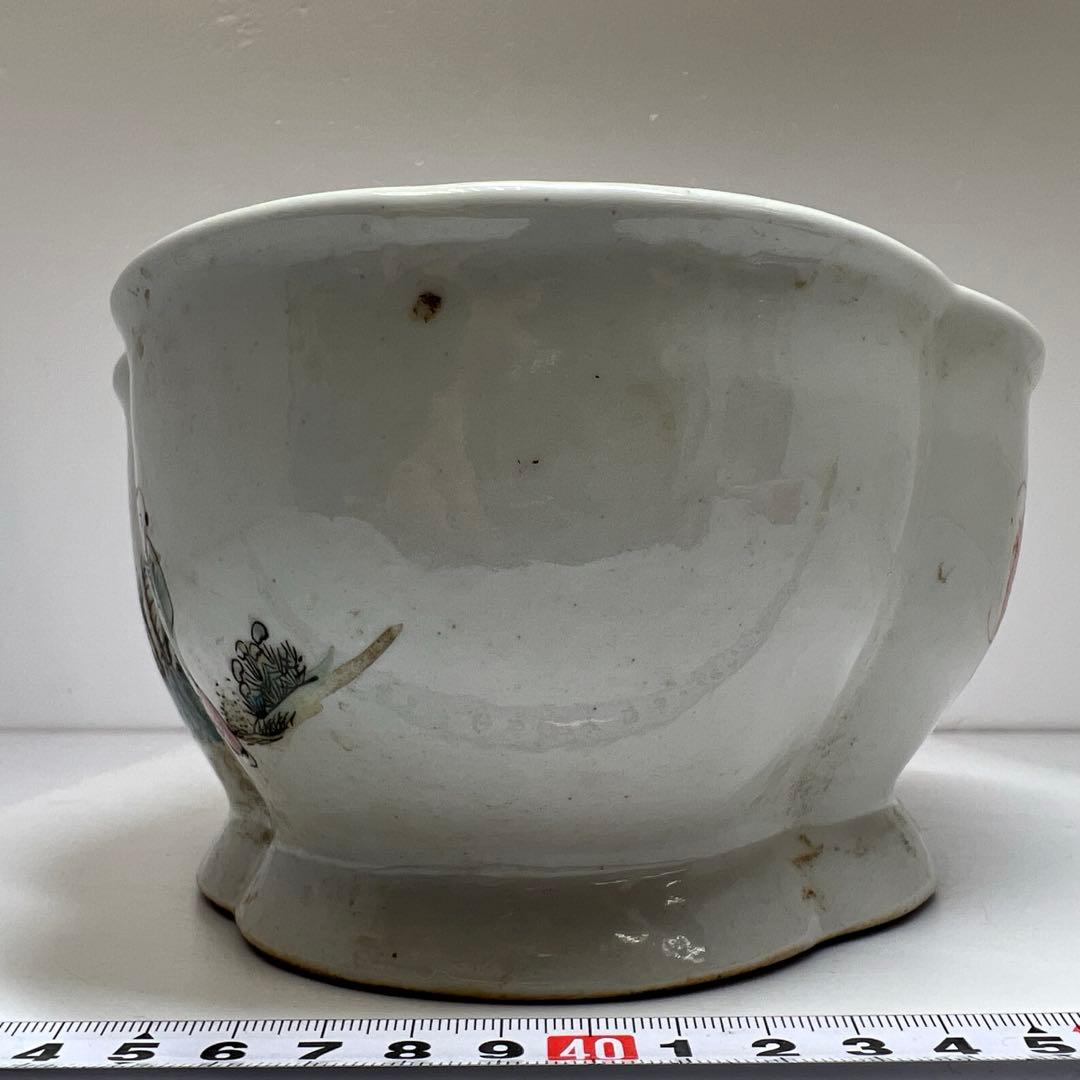 中国清時代 大清同治年製 粉彩大鉢 幅27.2㎝トヒチサ 東な7-1201⭐︎2F