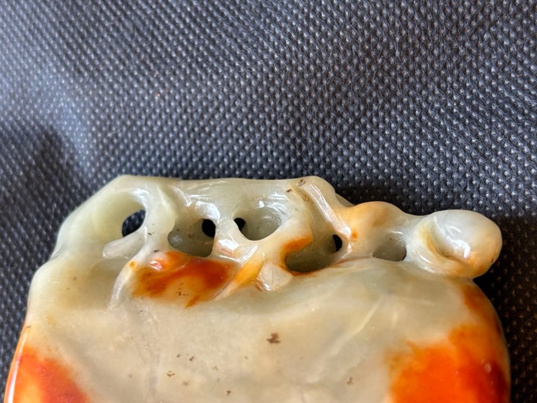 中国古美術品 清の時代 和田青白玉 砡 梅文筆洗 蘇工