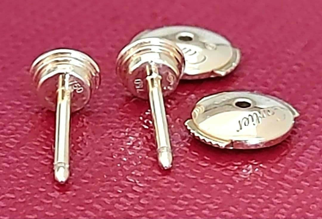 やや訳あり☆カルティエ ダムール K18PG ピンクサファイアピアス 証明