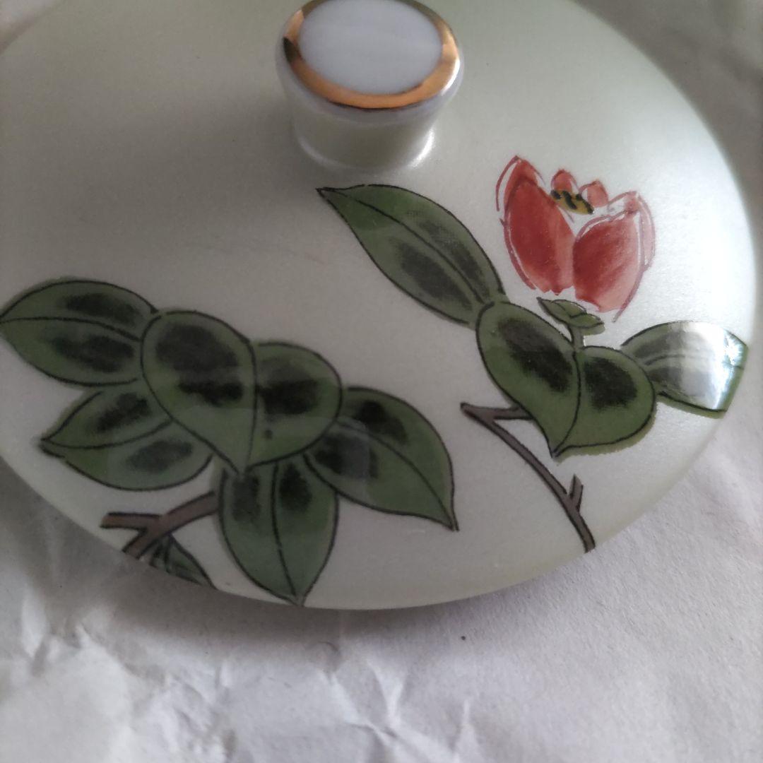 九谷焼 穂光 蓋付き夫婦湯呑み 金箔 金彩