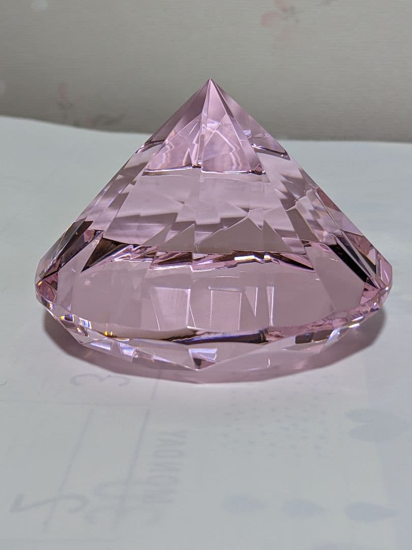 ♢ローゼンタール ドイツ製 ダイヤモンド形ピンク色 ガラスペーパー