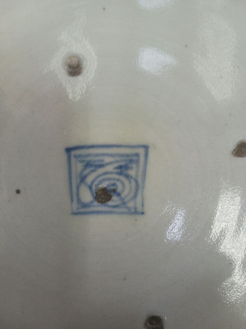 時代物 江戸期 蛸唐草 大皿 二重渦福 時代箱付 ほぼ無傷