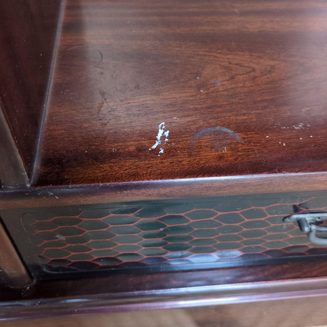 昭和レトロ 鎌倉彫 茶箪笥 和製 飾り棚 シェルフ アンティーク 骨董の