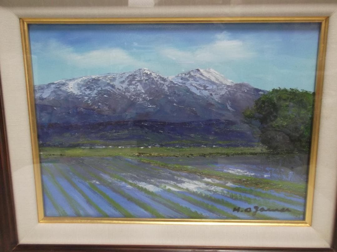 小川久雄 　油絵　［鳥海山」