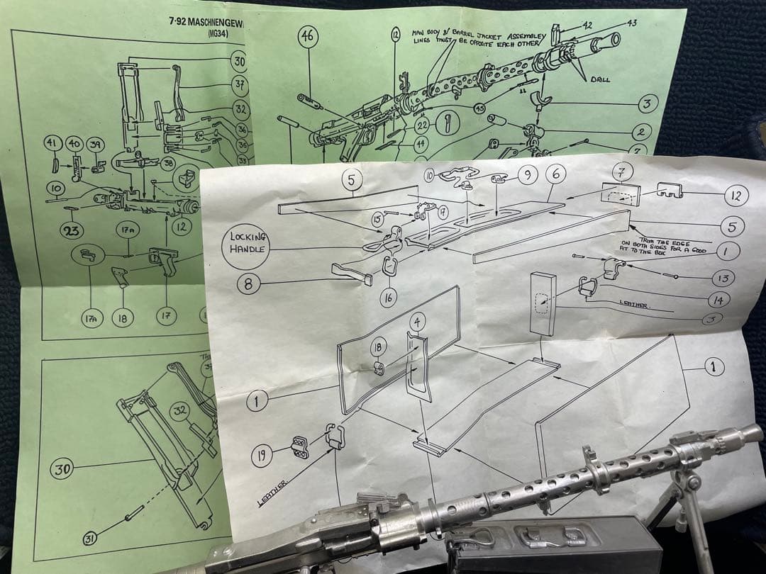 ホワイトメタル製 1/4 MG34 34型 弾薬箱 完成品