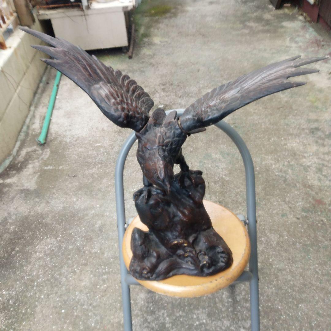 ブロンズ 鷲の彫刻 約30cm アートオブジェ ブロンズ鷲の彫刻 約30cm