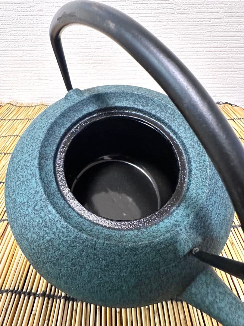 未使用品 鋳心ノ工房 増田尚紀デザイン 平つぼL 鉄急須 南部鉄瓶 南部