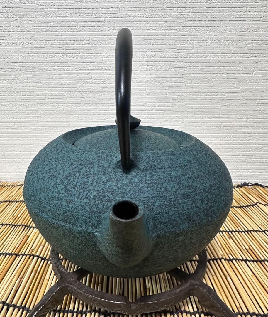 未使用品 鋳心ノ工房 増田尚紀デザイン 平つぼL 鉄急須 南部鉄瓶 南部