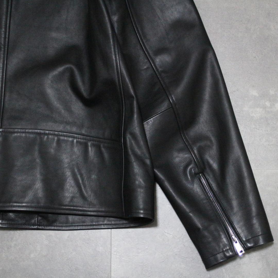 美品 大きいサイズ 9.9 Theory レザージャケットメンズ XXL 黒 美品