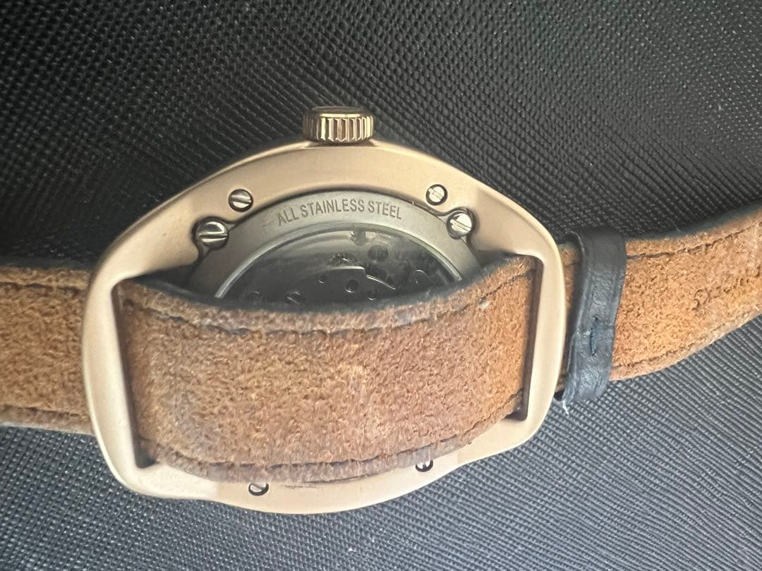 MASTER WORKS 自動巻き時計 ネイビー　 機械式腕時計