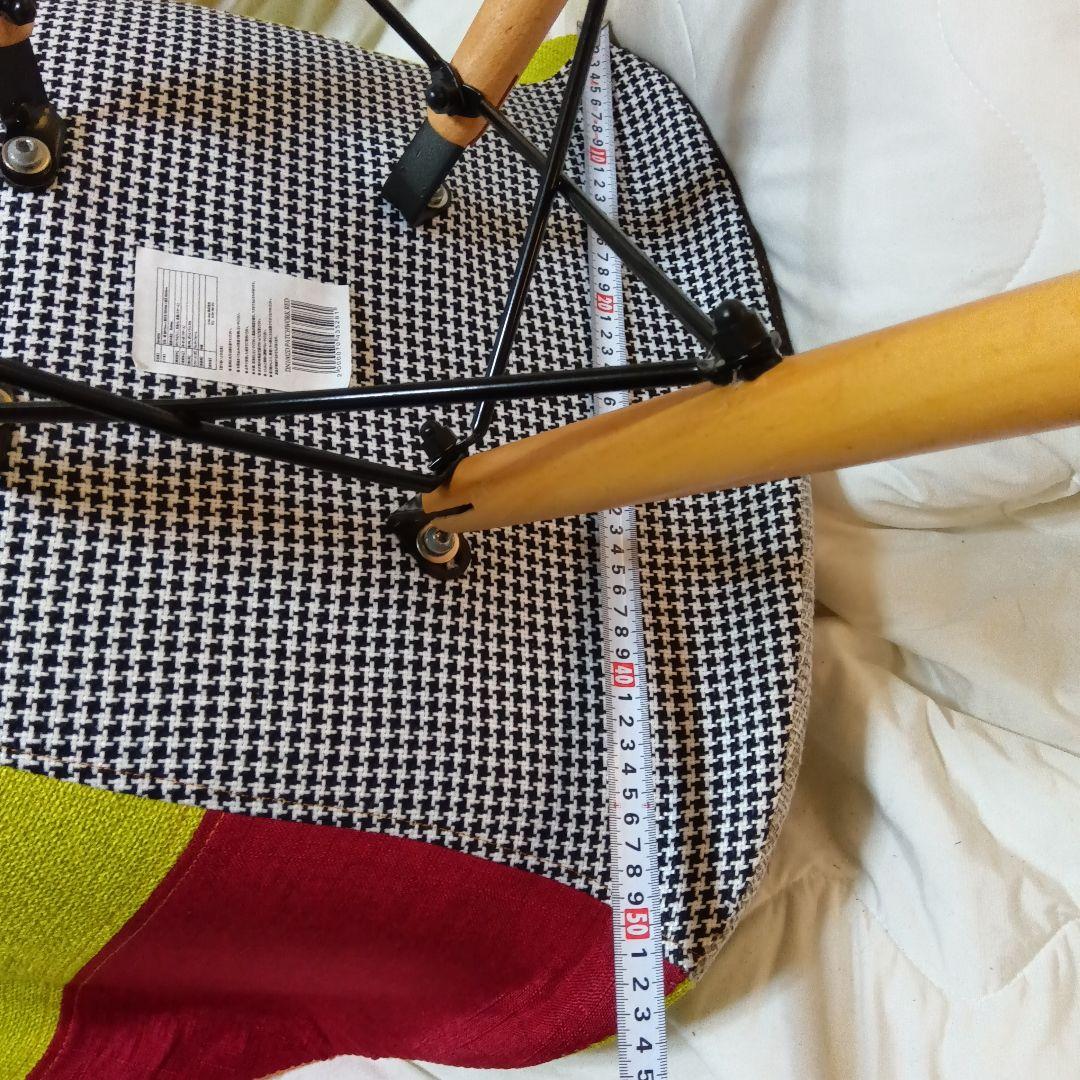 パッチワークデザイン ラウンジチェアー 多色 赤系