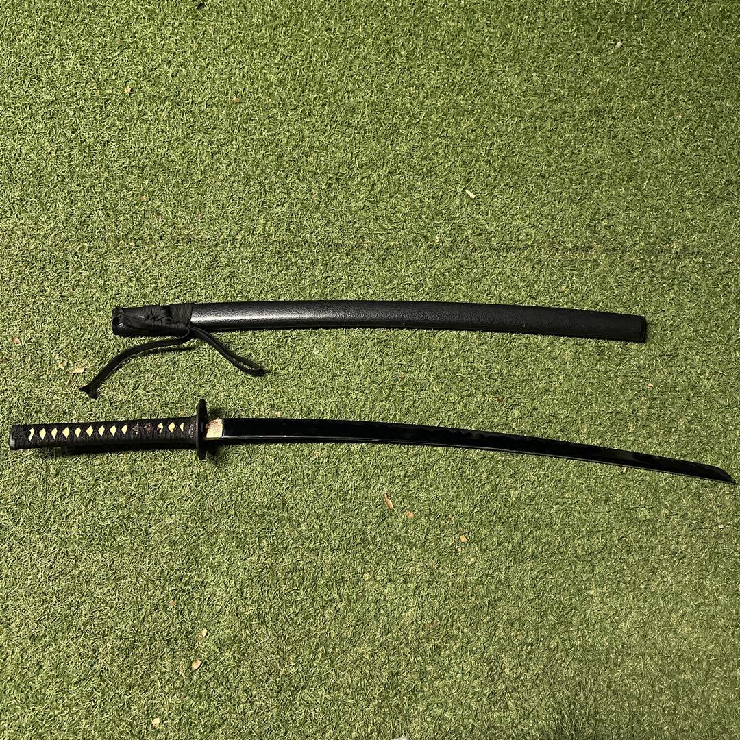 刀セット 大刀と小刀 黒色 模造品