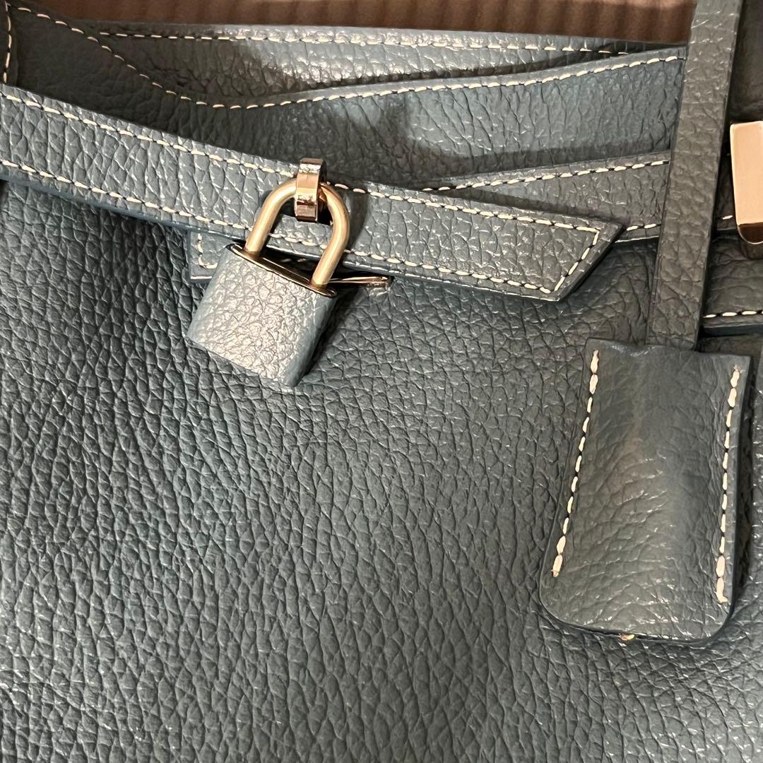 【最終値下げ】傳濱野 皇室御用達 ✨ミーティア⭐️ハンドバッグ/セピアブルー