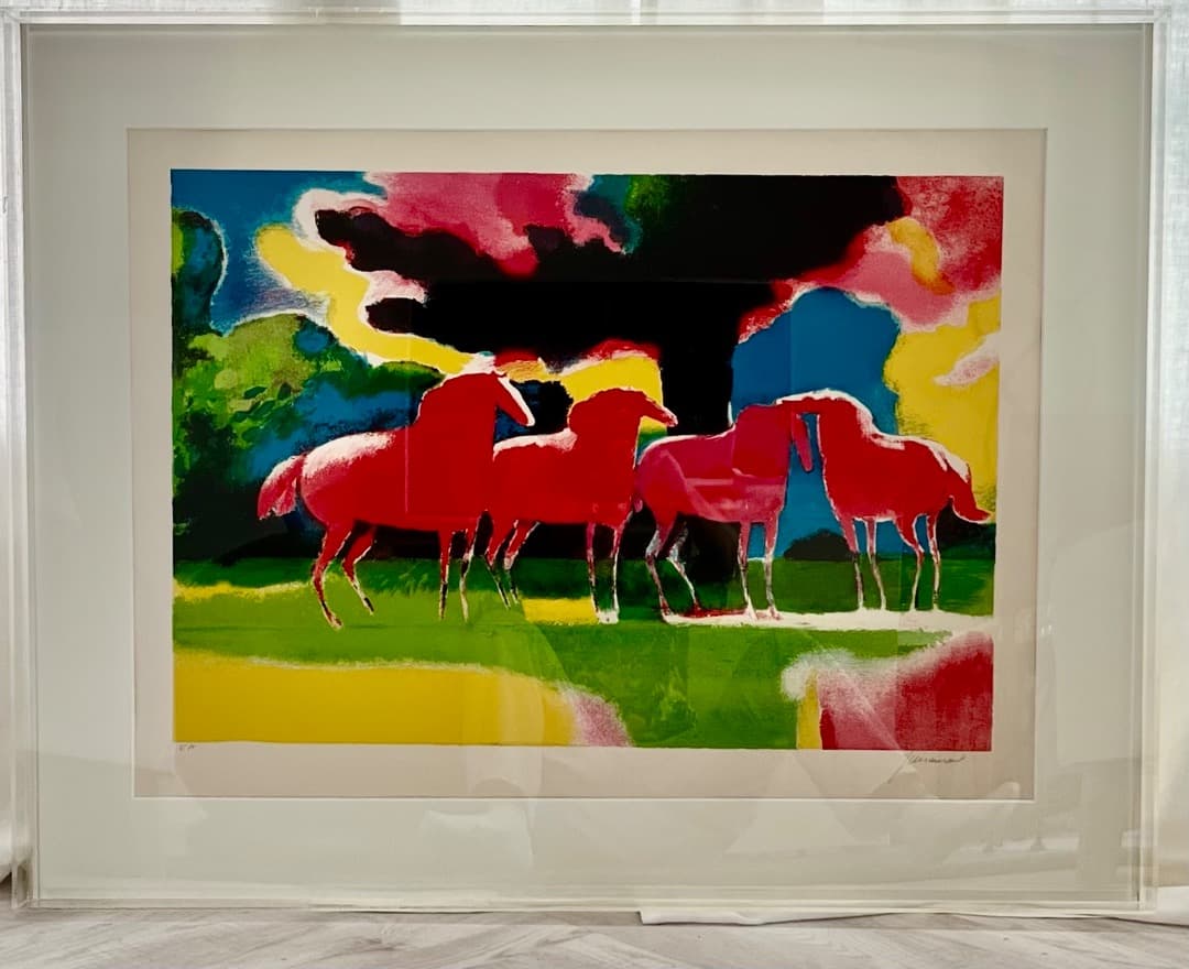 ギヤマン「馬にのる人」リトグラフ