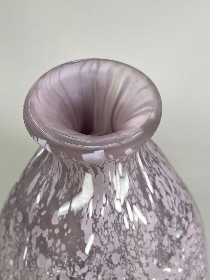 人気ガラス工芸作家 手吹硝子花瓶 文化勲章受賞 藤田喬平 飾瓶 作家 在