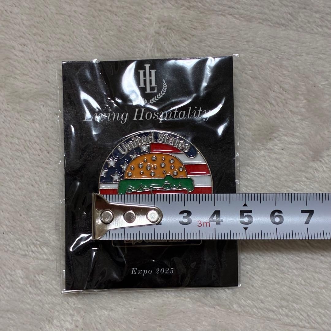 万博 Living Hospitalit ピンバッジ アメリカ館 ハンバーガー - メルカリ