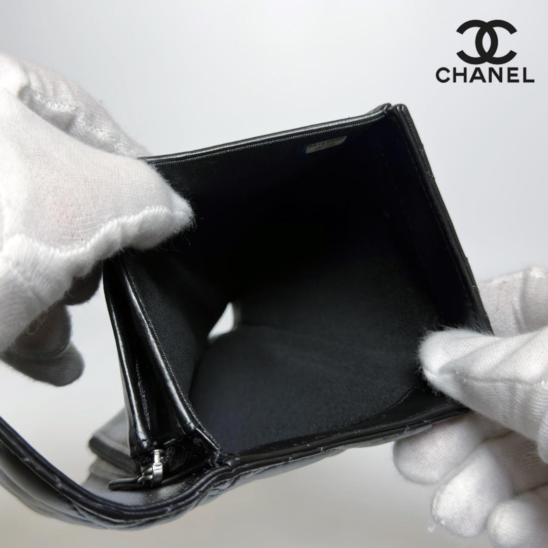 正規品 シャネル マトラッセ シルバー金具 ミディアム フラップ三