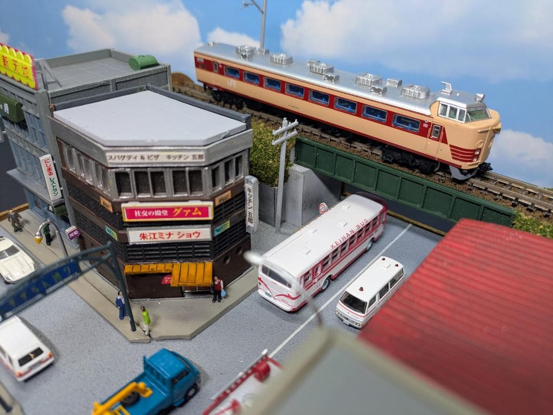 Nゲージ 鉄道模型展示台 昭和の一角 - メルカリ