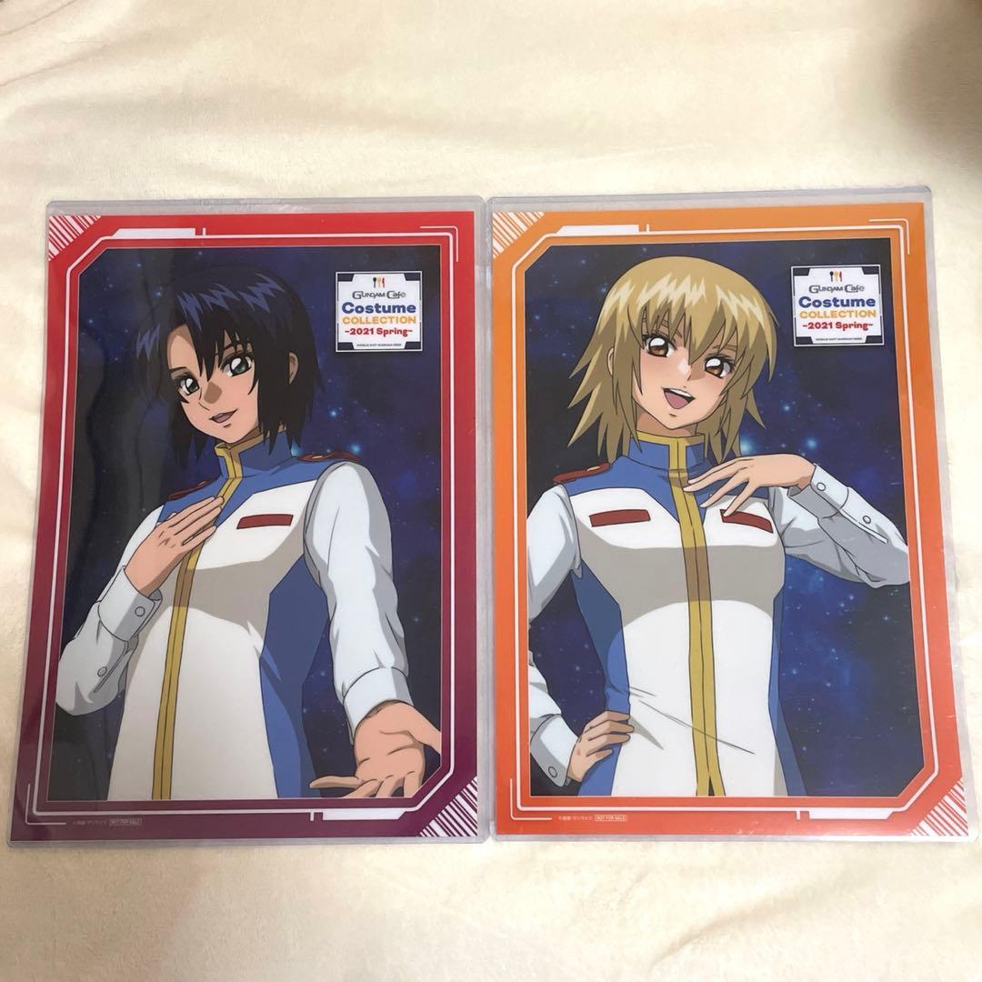 ガンダムカフェ ガンダムSEED A3クリアポスター アスラン＆カガリ 2点