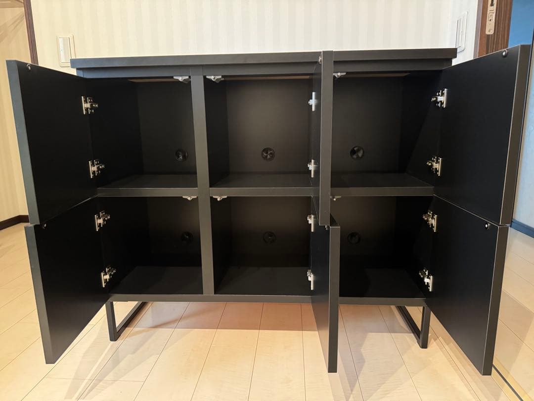 まめちゃん様専用】リビングキャビネット 日本製 木製 スチール脚付