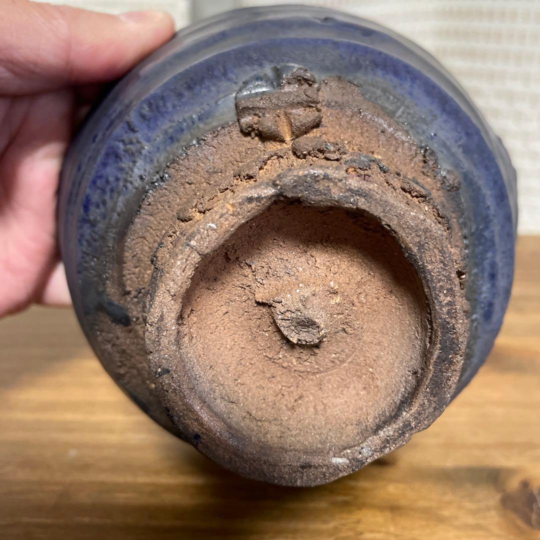 陶器 長春天山 窯変瑠璃茶碗 銘海の原 木箱入り - メルカリ