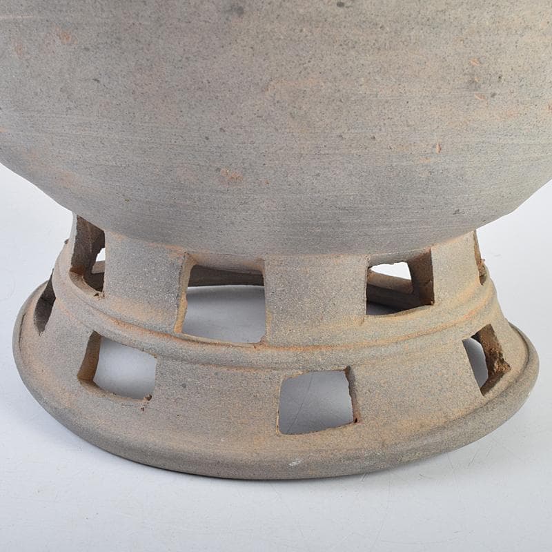 朝鮮美術　須恵器　新羅土器　新羅無細土　壷　時代箱付　M　R9488B